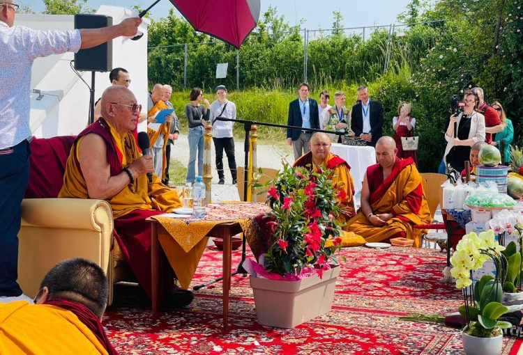 Grand opening ceremony of peace stupa at Austra